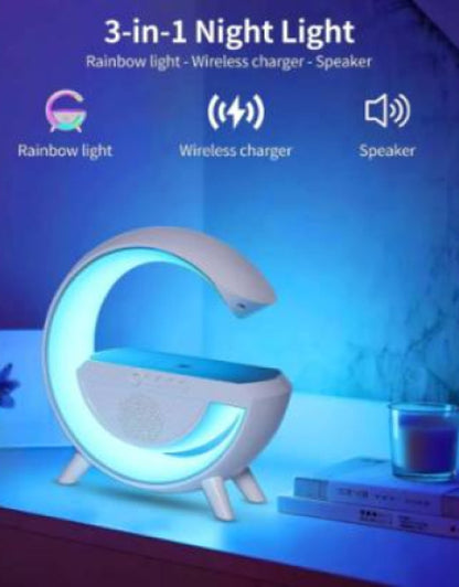 G-Shape LED Wireless Charging Speaker Lamp