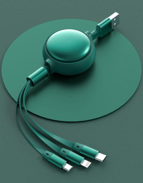 Multifunction 3 in 1 Retractable USB Cable