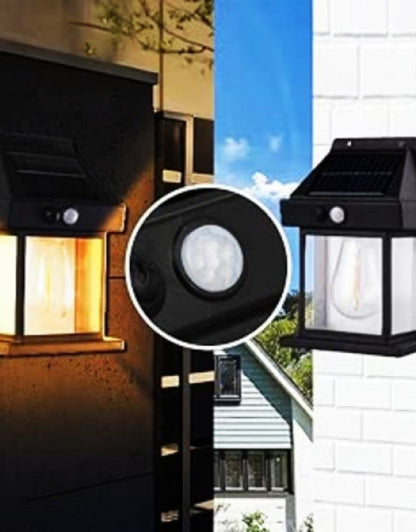 Solar Outdoor Wall Lamp Lights Waterproof Lighting With Motion Sensor Solar Wall Fence lights