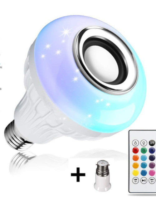 Wireless Light Bulb Speaker, Bluetooth Light Bulbs with Speaker, RGB Smart Music Bulb with Remote Control, B22 Color Changing Light Bulb Lamp